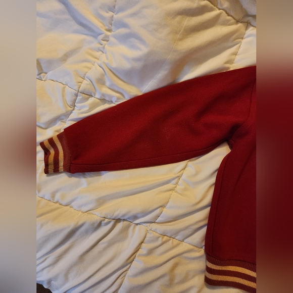 Vintage 1950s Wool Kids University Jacket Red Large - Picture 10 of 15